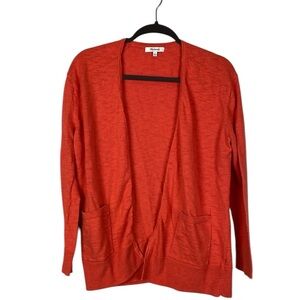Madewell Women's Orange Cardigan Sweater